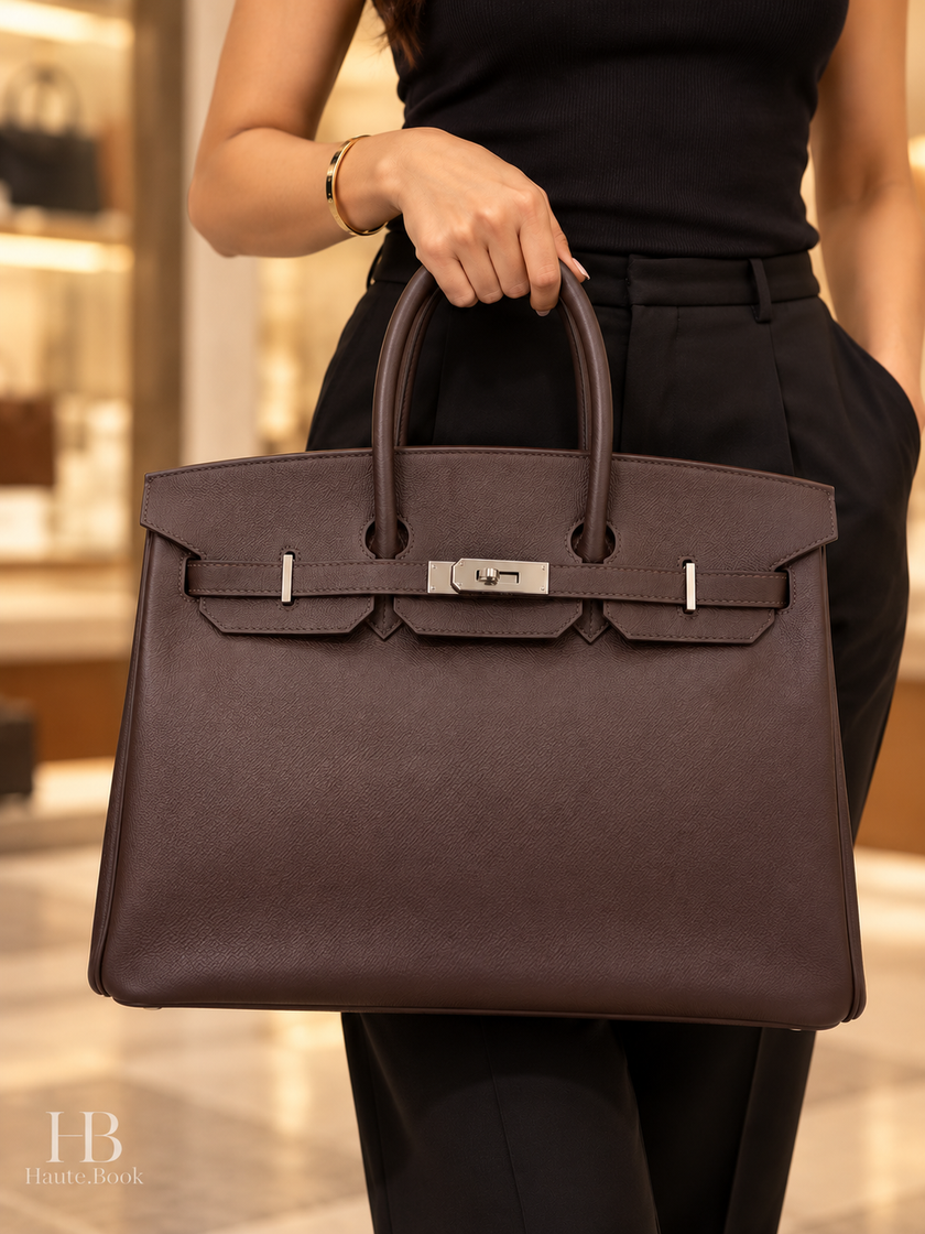 [Mint Condition] HERMÈS Birkin 35 Ebene epsom PHW