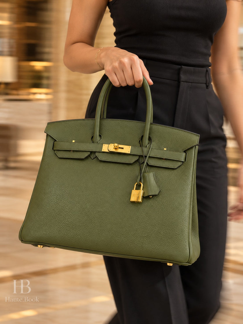 HERMÈS Birkin 35 Vert Maquis Togo Gold Hardware