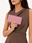 BOTTEGA VENETA L-shaped Zip Around Pink/Purple