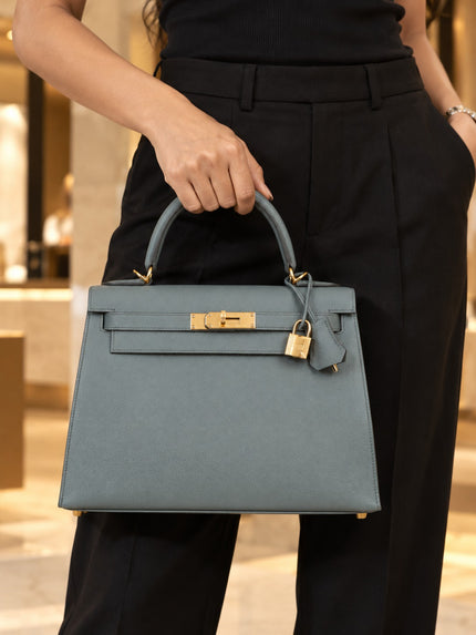 [Brand New] HERMÈS Kelly 28 Vert Amande Epsom GHW