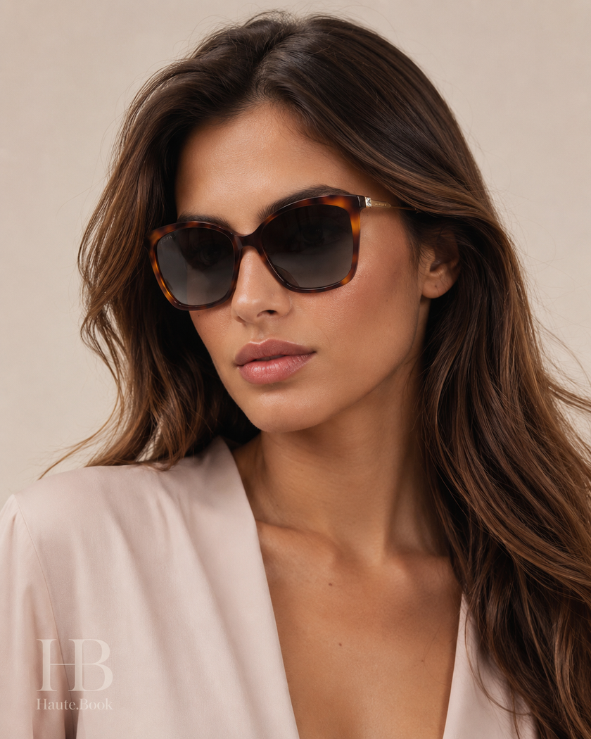 JIMMY CHOO Brown Gradient Butterfly Ladies Sunglasses