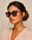 JIMMY CHOO Brown Gradient Butterfly Ladies Sunglasses