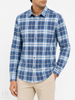 BURBERRY LONDON Blue Plaid Checked Long-Sleeve Shirt