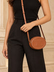CELINE Shoulder Bag Oval Purse Cuir Triomphe