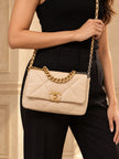 CHANEL 19 Small Beige Mixed Hardware