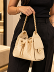 [Unused/Display] CHANEL 25 Mini Handbag Beige