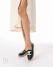 CHANEL CC Logo Espadrilles Black/Silver