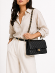 CHANEL Jumbo Matelasse Double Flap Black Lambskin Size 30