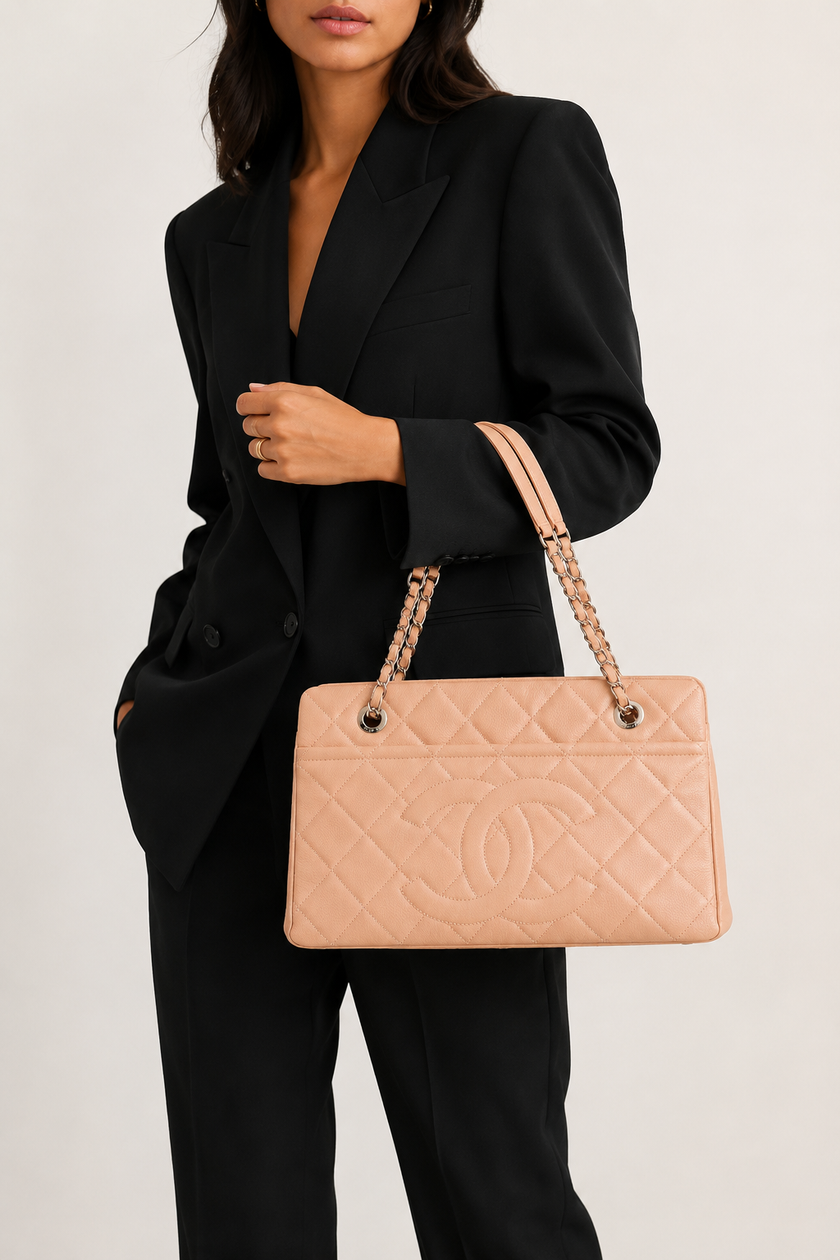 [Like New] CHANEL Leather Chain Shoulder Bag