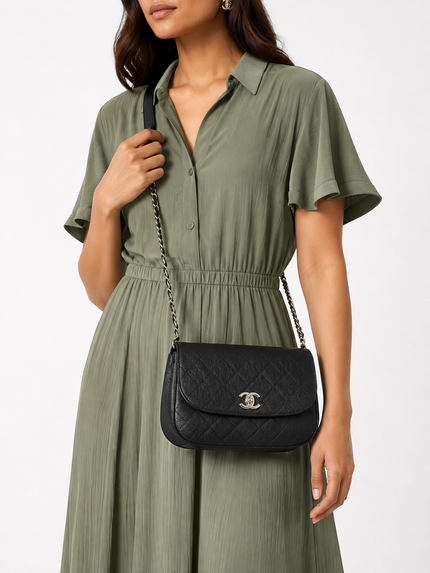 [Like New] CHANEL Leather Shoulder Bag