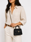 [Brand New] CHANEL Matelasse Coco Handle Chain Shoulder Bag Black