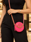 CHANEL CHANEL19 Round Chain Shoulder Bag Pink