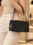 CHANEL  Boy Chanel Black Patent Leather