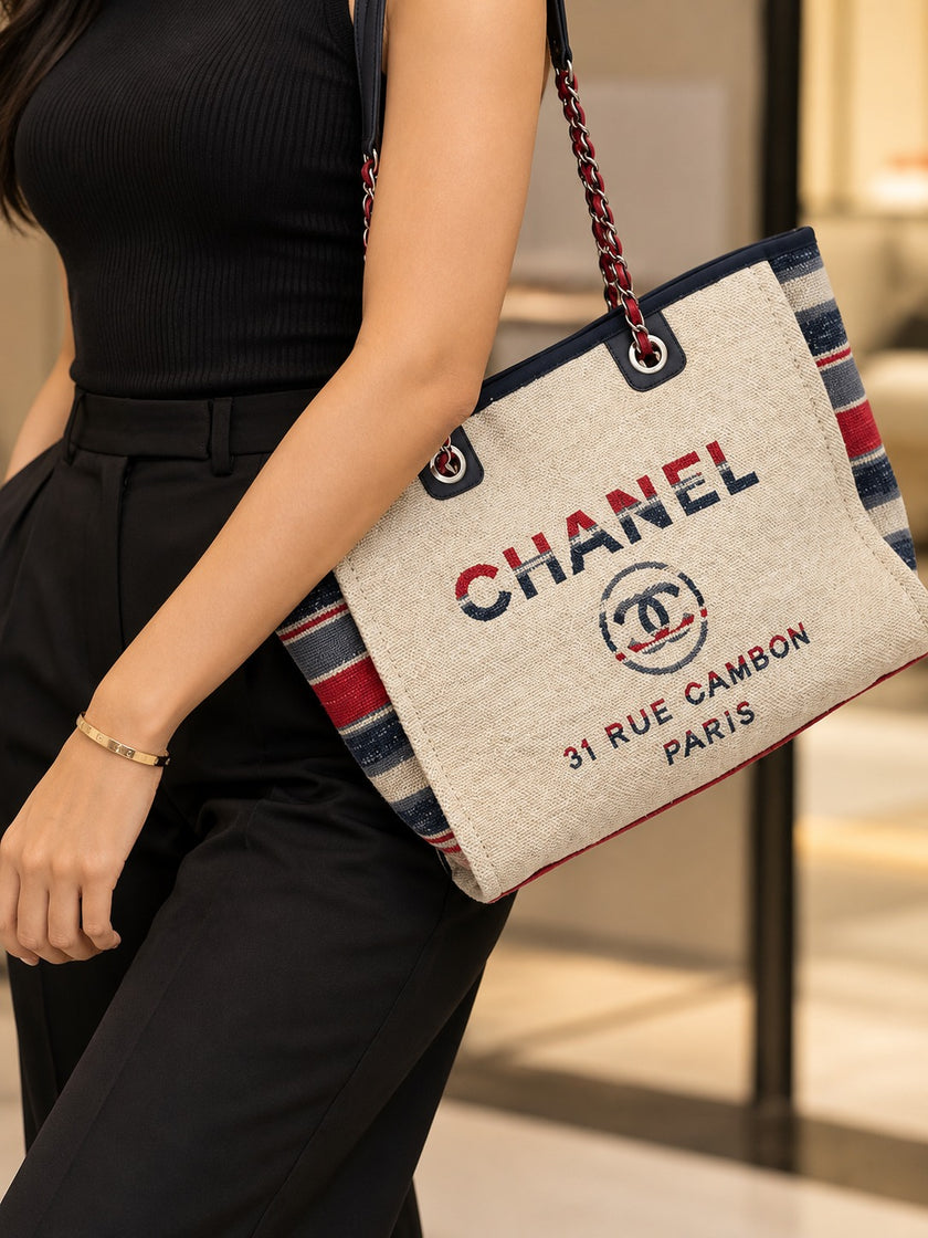 CHANEL Deauville Beige/Multicolor