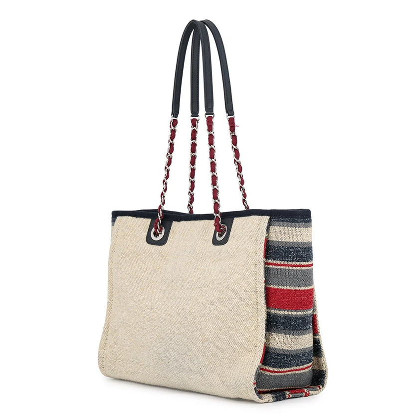 CHANEL Deauville Beige/Multicolor