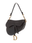 DIOR Leather Saddle Top Handle Bag - Black