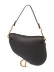 DIOR Leather Saddle Top Handle Bag - Black