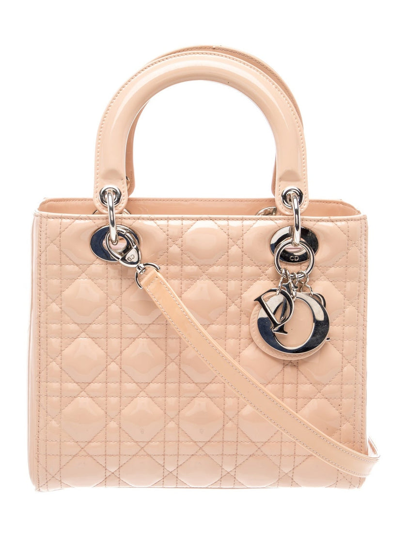 DIOR Cannage Lady Dior Medium Top Handle Bag