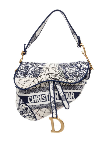 DIOR Canvas Saddle Shoulder Bag