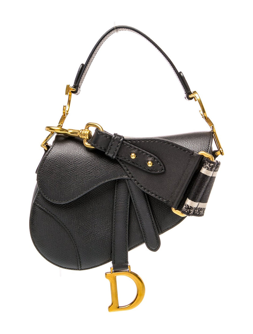 DIOR Leather Saddle Top Handle Bag