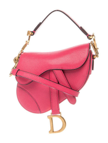 DIOR Leather Saddle Burgundy