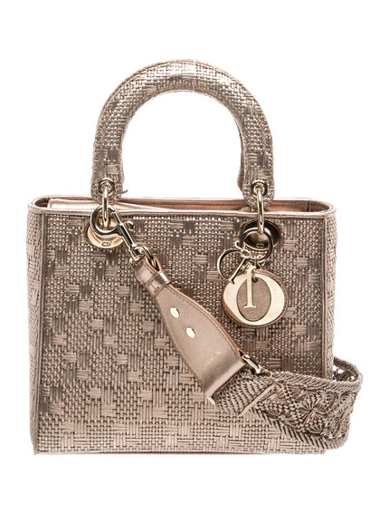 DIOR Cannage Lady Dior Medium Top Handle Bag