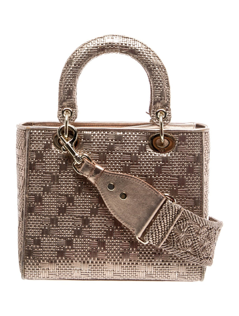 DIOR Cannage Lady Dior Medium Top Handle Bag