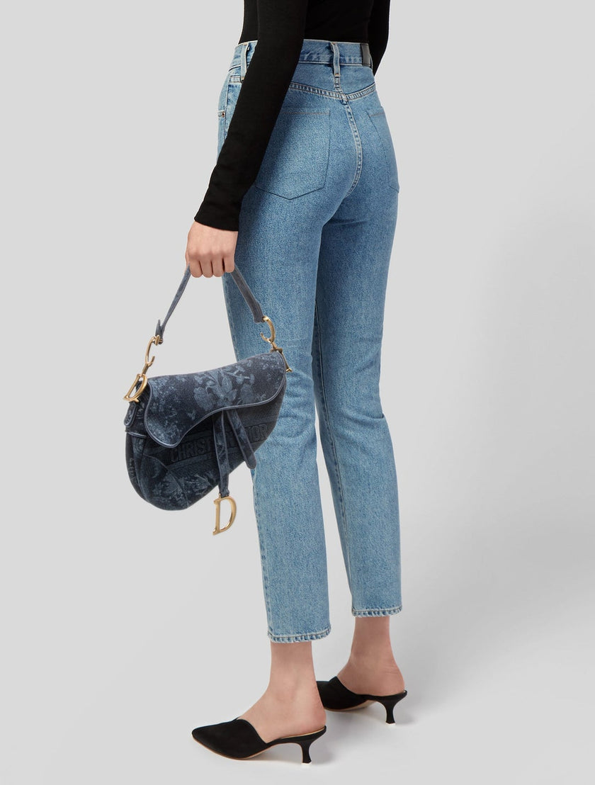 DIOR Oblique Jacquard Saddle Shoulder Bag