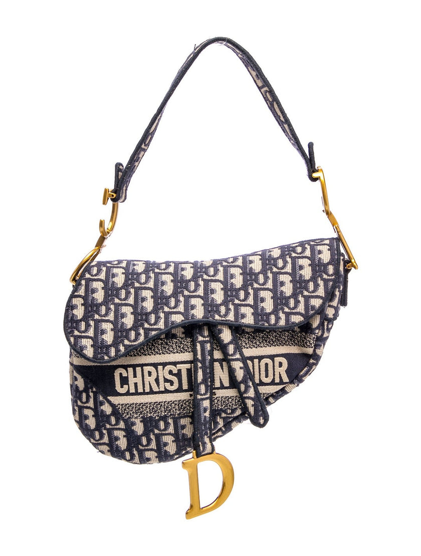DIOR Oblique Jacquard Oblique Saddle - Blue