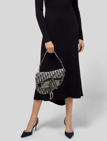 DIOR Oblique Jacquard Oblique Saddle - Blue