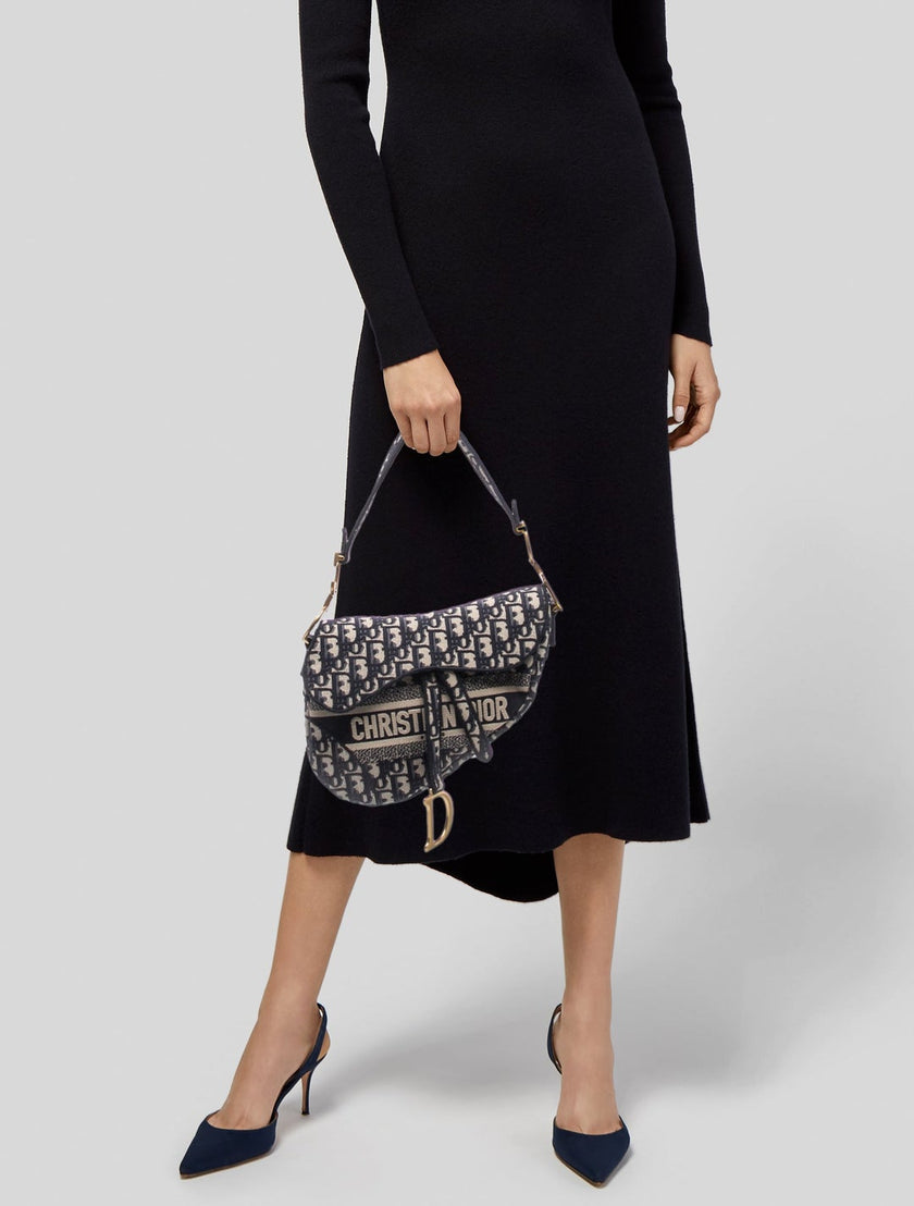 DIOR Oblique Jacquard Oblique Saddle - Blue