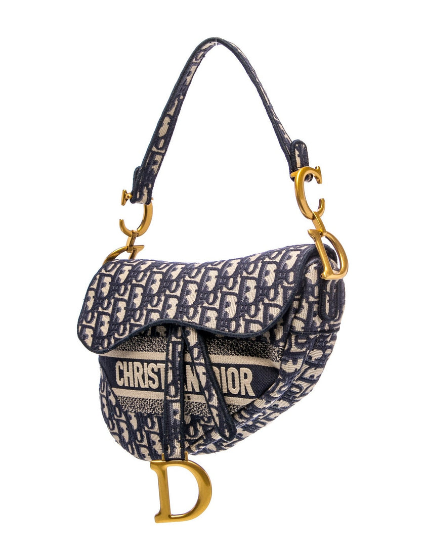 DIOR Oblique Jacquard Oblique Saddle - Blue