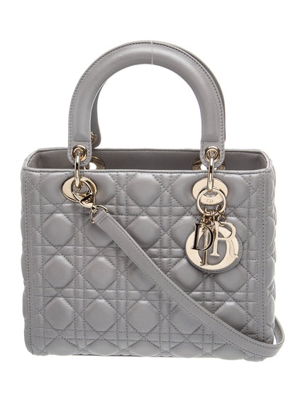 DIOR Cannage Lady Dior Medium Top Handle Bag