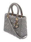 DIOR Cannage Lady Dior Medium Top Handle Bag
