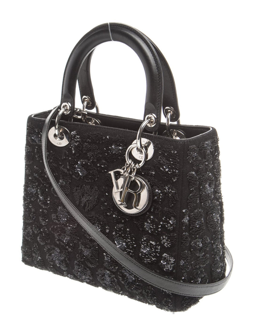 DIOR Cannage Lady Dior Medium Top Handle Bag