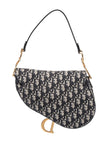 DIOR Oblique Jacquard Oblique Saddle Shoulder Bag - Blue