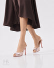 CHRISTIAN LOUBOUTIN Ms. Dolly 100mm mules In Leche
