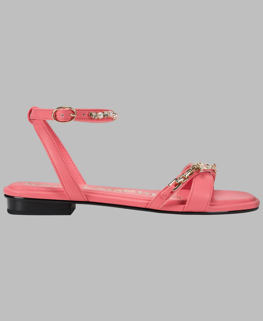 KARL LAGERFELD Christiano Logo Chain Ankle Strap Sandal