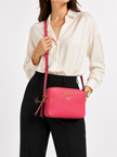 [At India] PRADA Vitello Phenix Leather Double Zip Crossbody Bag