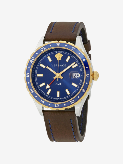 VERSACE Hellenyium GMT Blue Dial Men's Watch 42MM