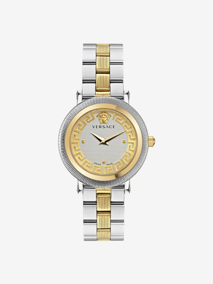 VERSACE Greca Flourish Quartz Silver Dial Ladies Watch 35MM