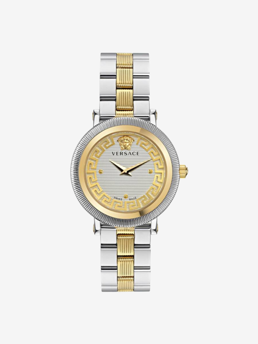 VERSACE Greca Flourish Quartz Silver Dial Ladies Watch 35MM