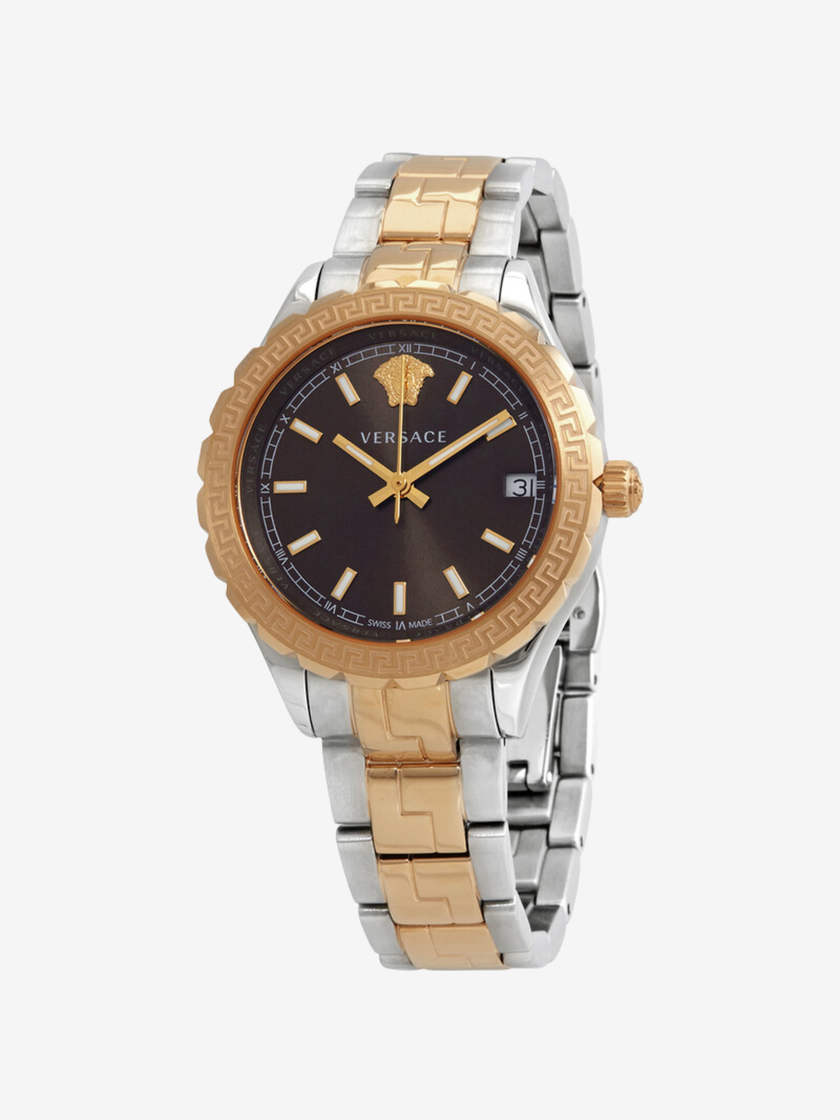 VERSACE  Hellenyium Quartz Brown Dial Ladies Watch 35MM