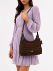 COACH Ella Shoulder Bag In Signature Chenille - Gold/Truffle