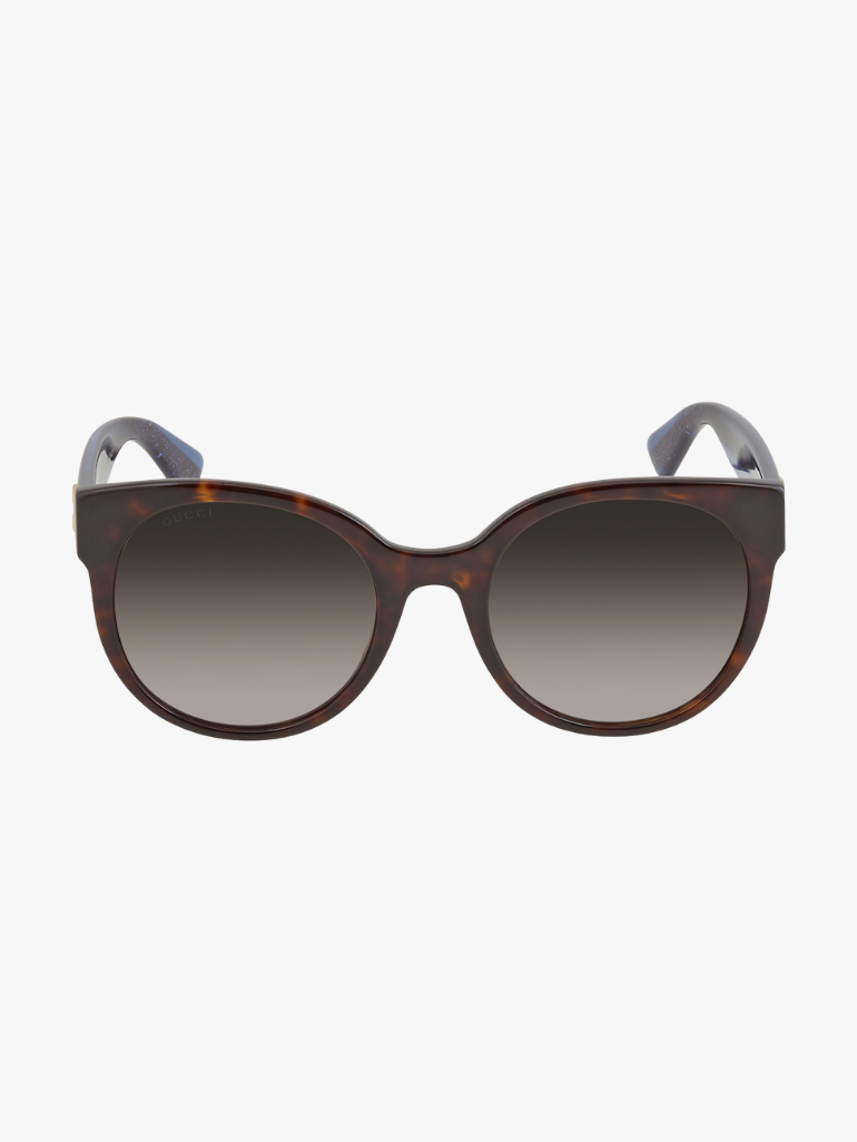 GUCCI Brown Gradient Round Ladies Sunglasses GG0035SN 004 54