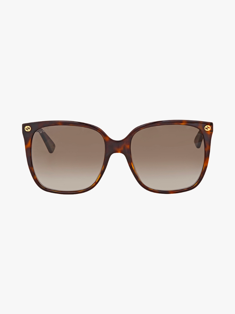 GUCCI Brown Gradient Cat Eye Ladies Sunglasses GG0022S 003 57