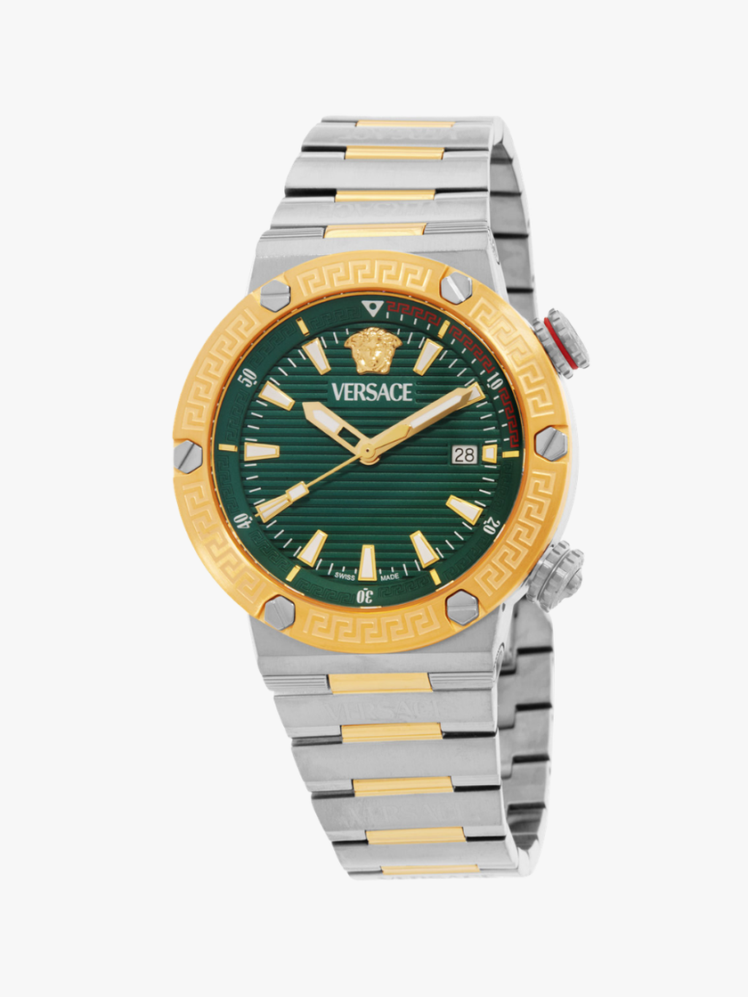 VERSACE Greca Logo Quartz Green Dial Men's Watch VE8G00524