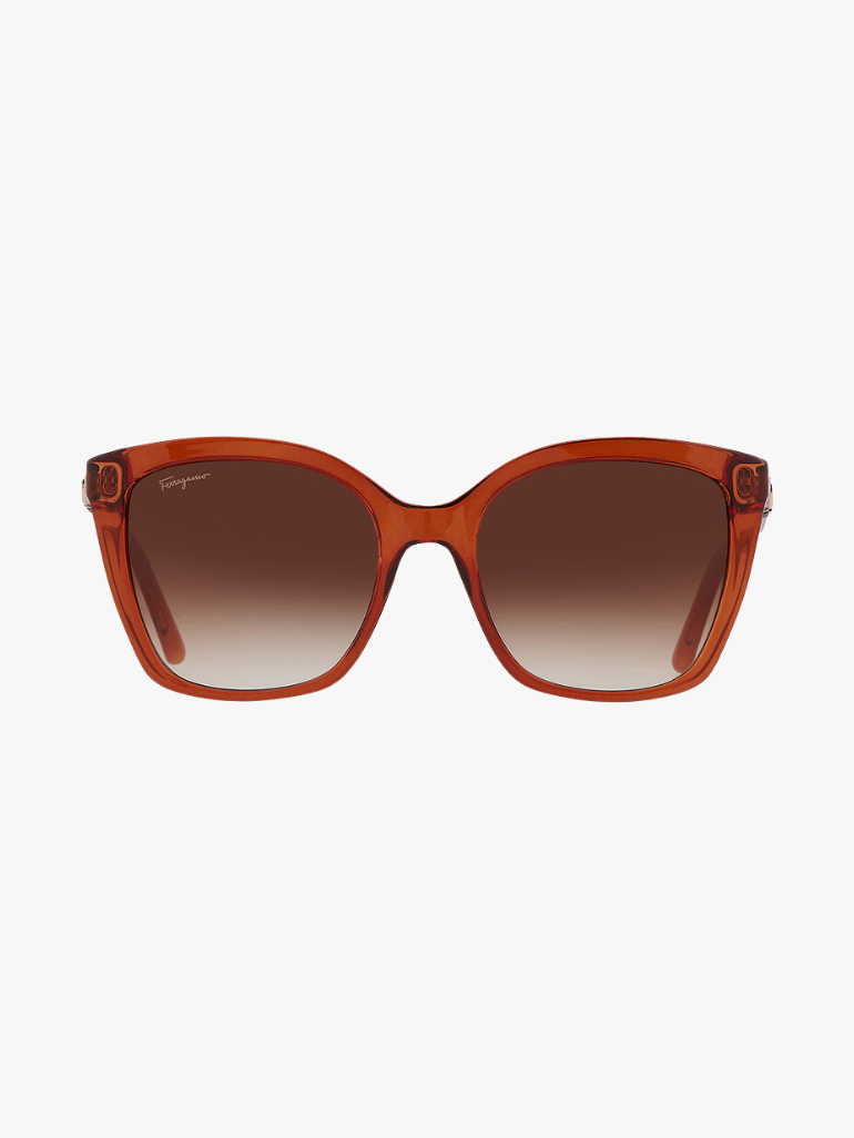 [At India] FERRAGAMO Salvatore Brown Gradient Butterfly Ladies Sunglasses