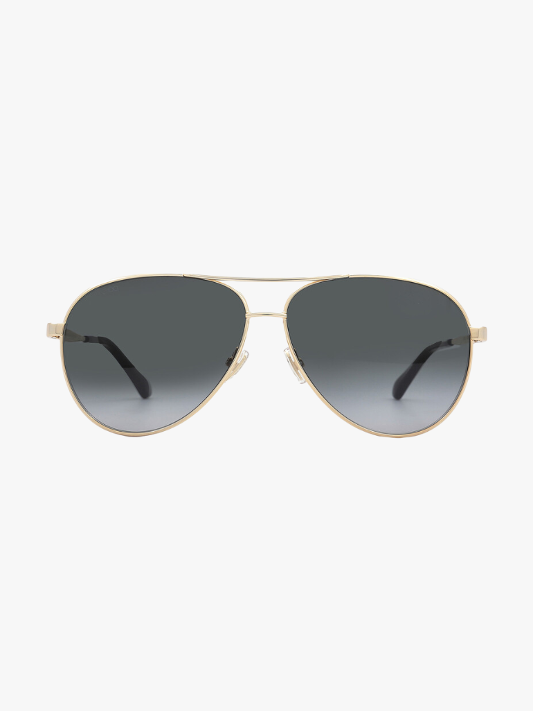 JIMMY CHOO Grey Shaded Pilot Ladies Sunglasses JIMENA/S 02M2/9O 60