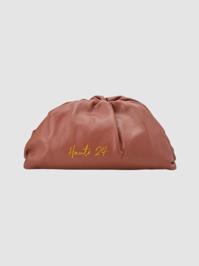 BOTTEGA VENETA Pouch Clutch Bag - Rust Brown